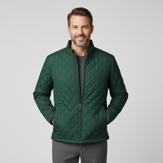 Men’s Quilted Front Zip Jacket