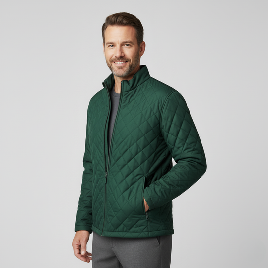Men’s Quilted Front Zip Jacket