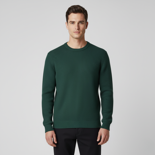 Men’s Ribbed Crew-Neck Sweater