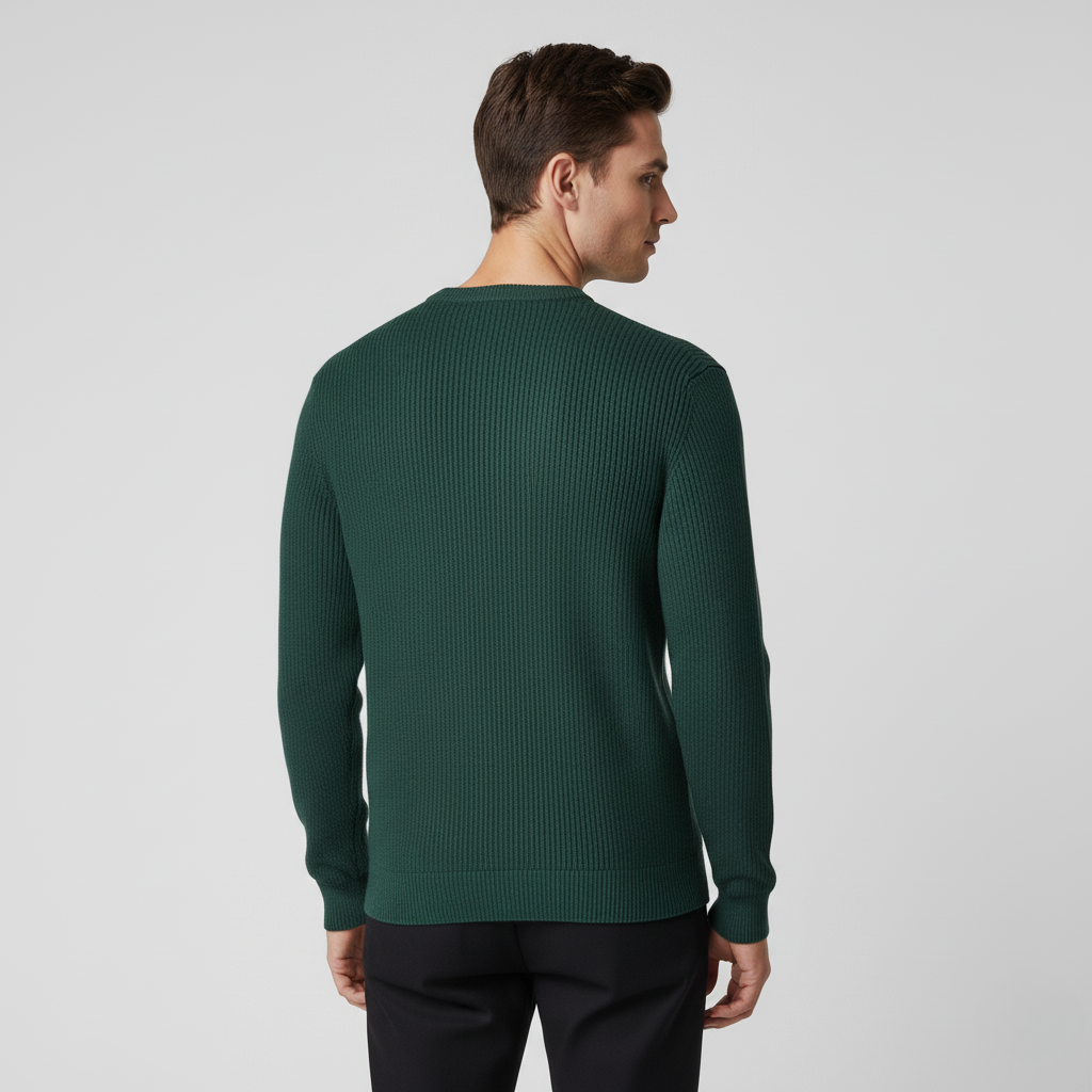 Men’s Ribbed Crew-Neck Sweater