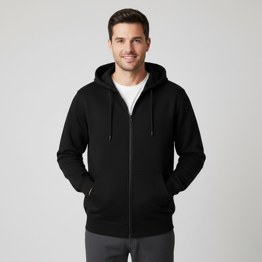 Men’s Zip-Up Hooded Jacket