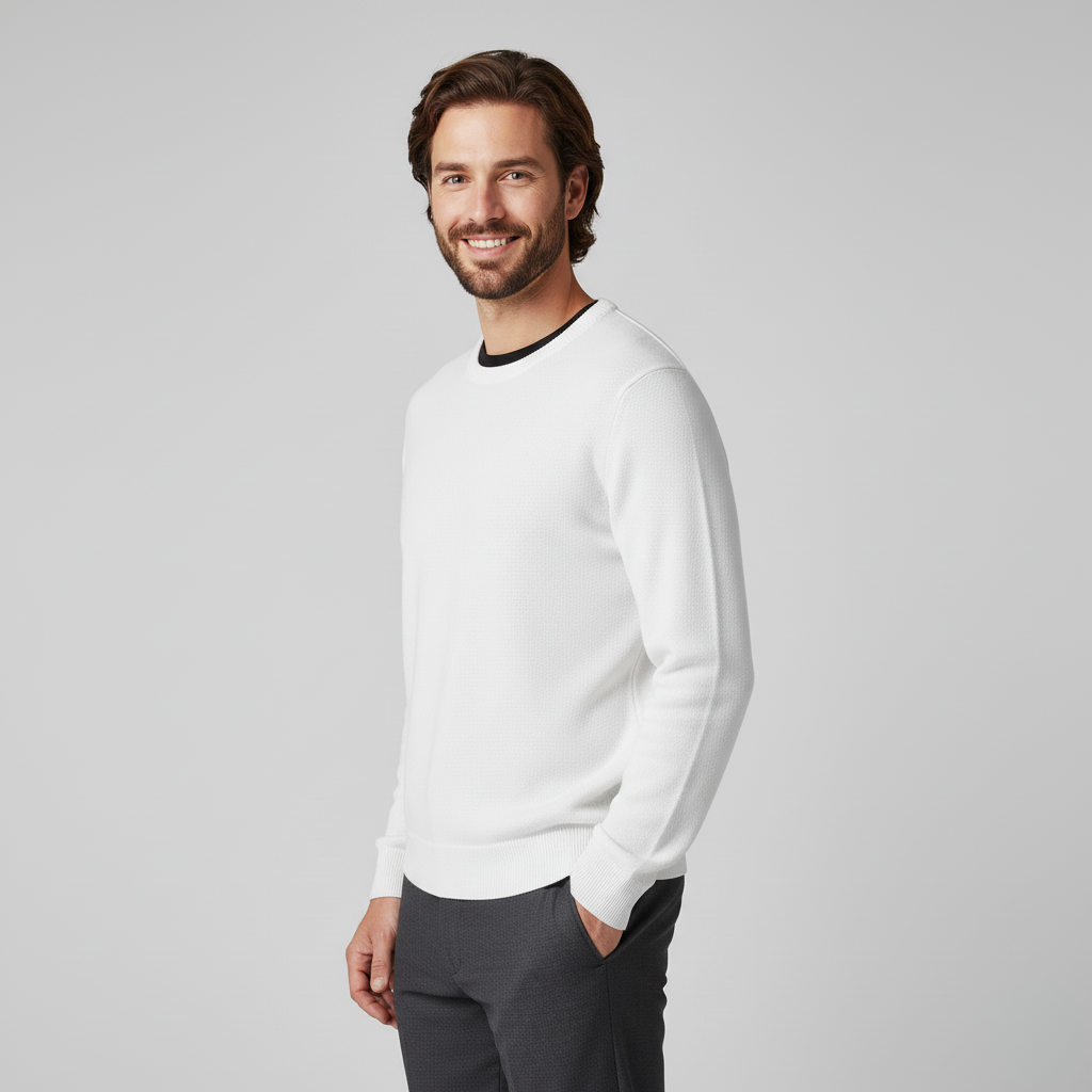 Men’s Crew-Neck Knitted Sweater