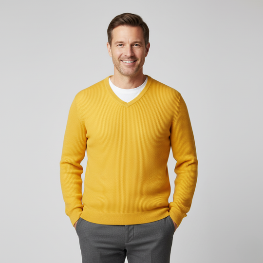 Men’s V-Neck Knitted Sweater