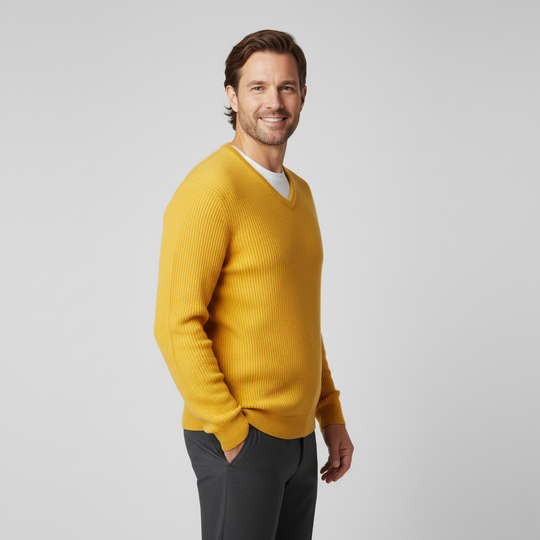 Men’s V-Neck Knitted Sweater