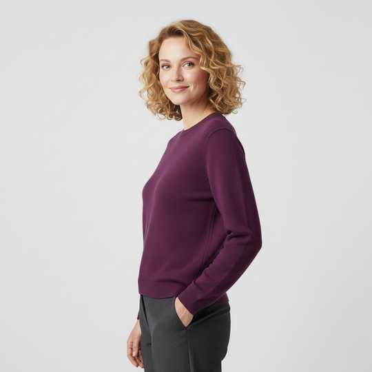 Women’s Ribbed Crew-Neck Sweater