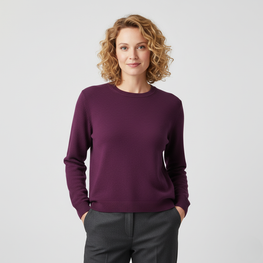 Women’s Ribbed Crew-Neck Sweater