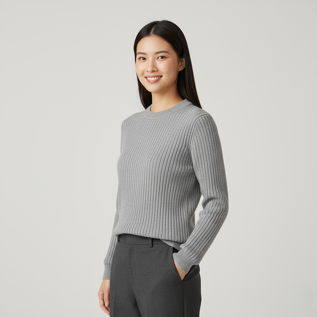 Women’s Crew-Neck Knitted Sweater